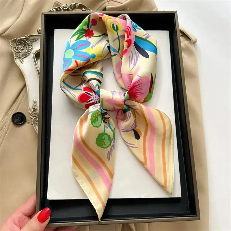 Emelay® – Luxury Silk Feeling Square Scarf