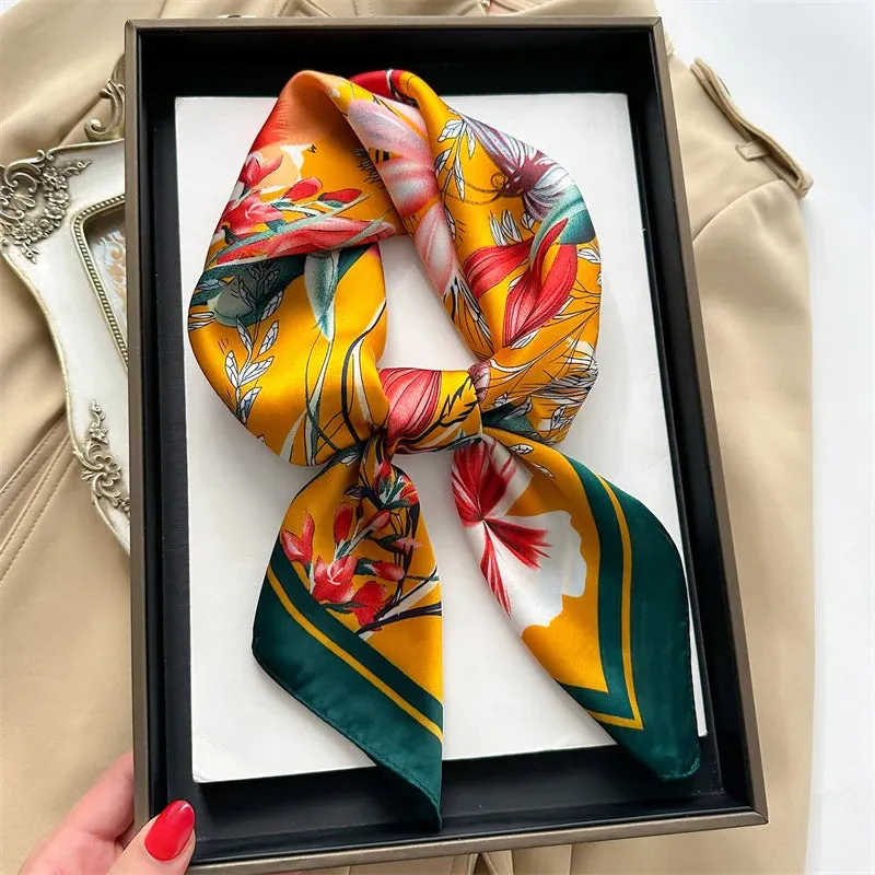 Emelay® – Luxury Silk Feeling Square Scarf
