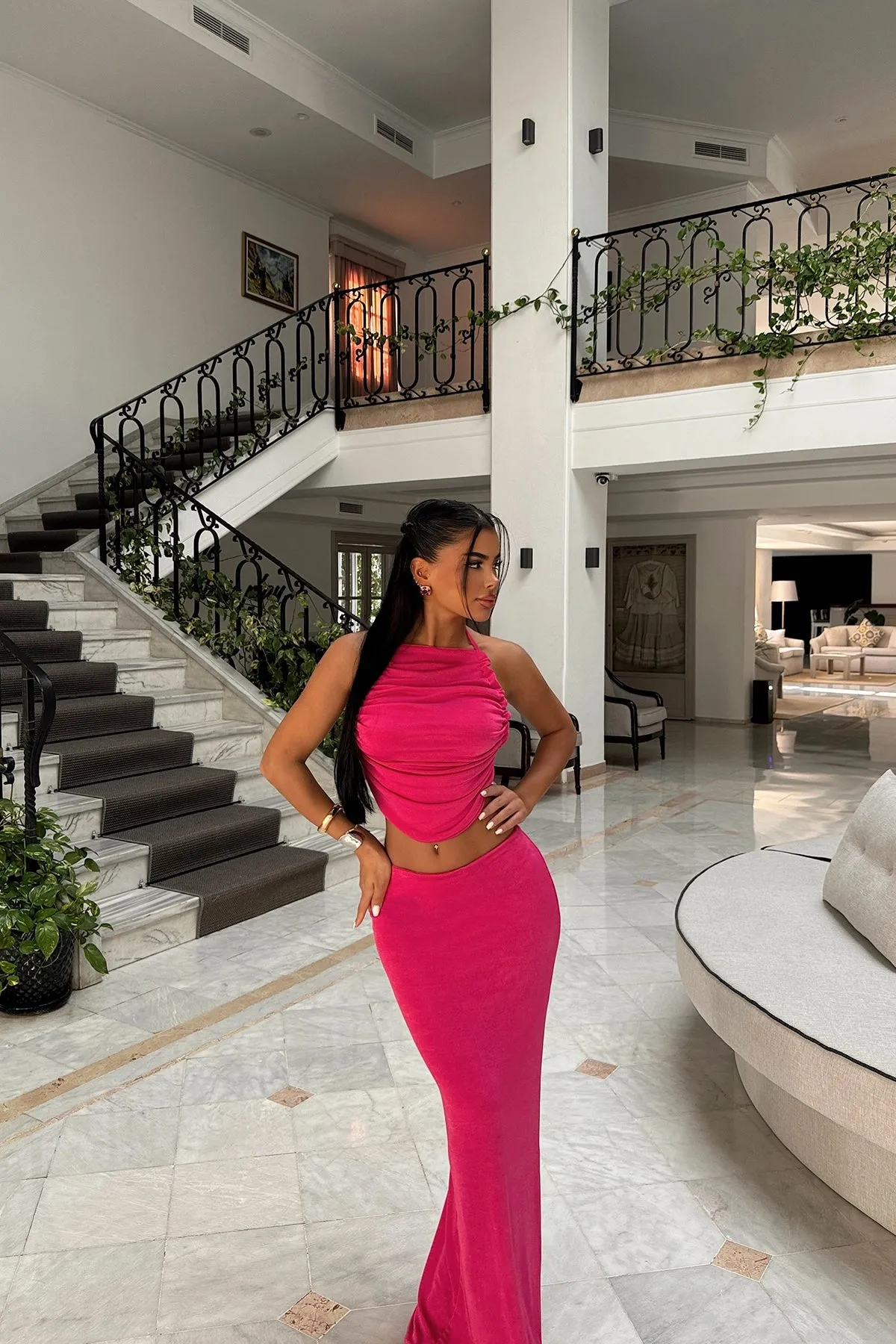 EYY Women Fuchsia Skirt Suit - Ocotlán