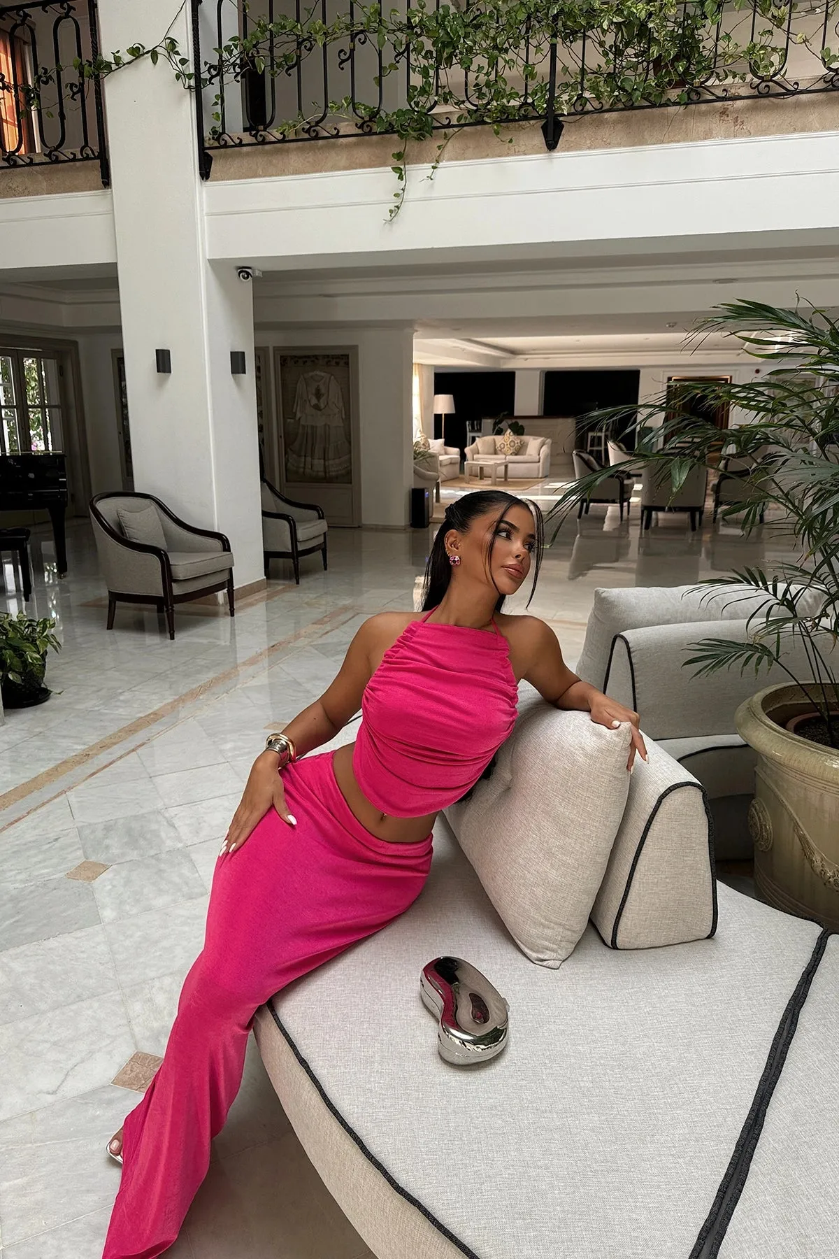 EYY Women Fuchsia Skirt Suit - Ocotlán