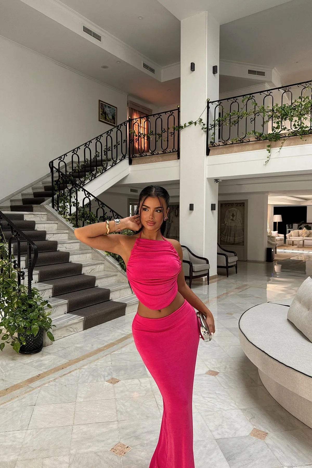 EYY Women Fuchsia Skirt Suit - Ocotlán