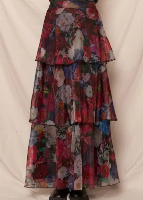 Floral Tiered Skirt