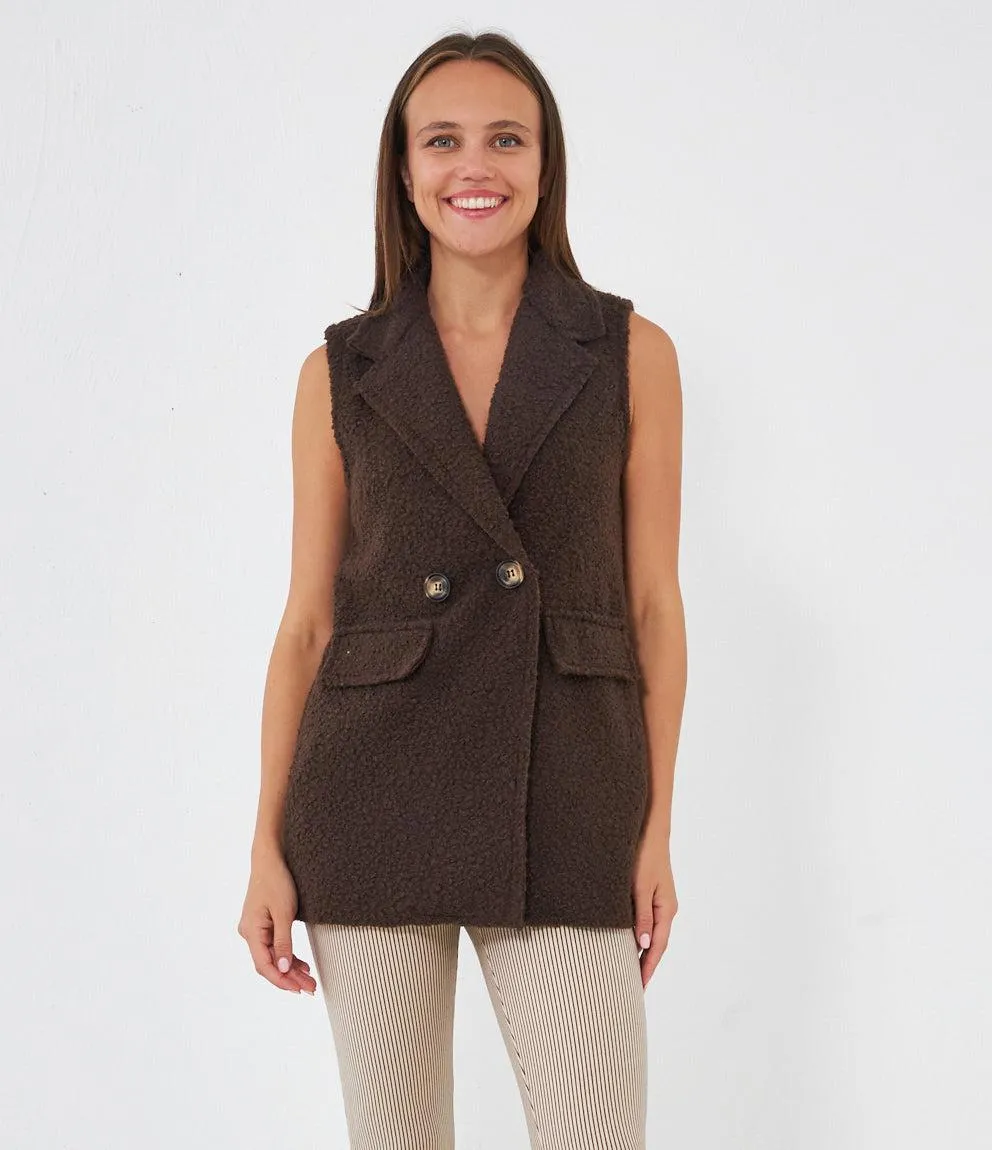 Gilet effetto bouclè