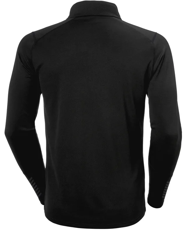 Helly Hansen Men's Lifa Active Half Zip Long Sleeve Base Layer Top (Black)