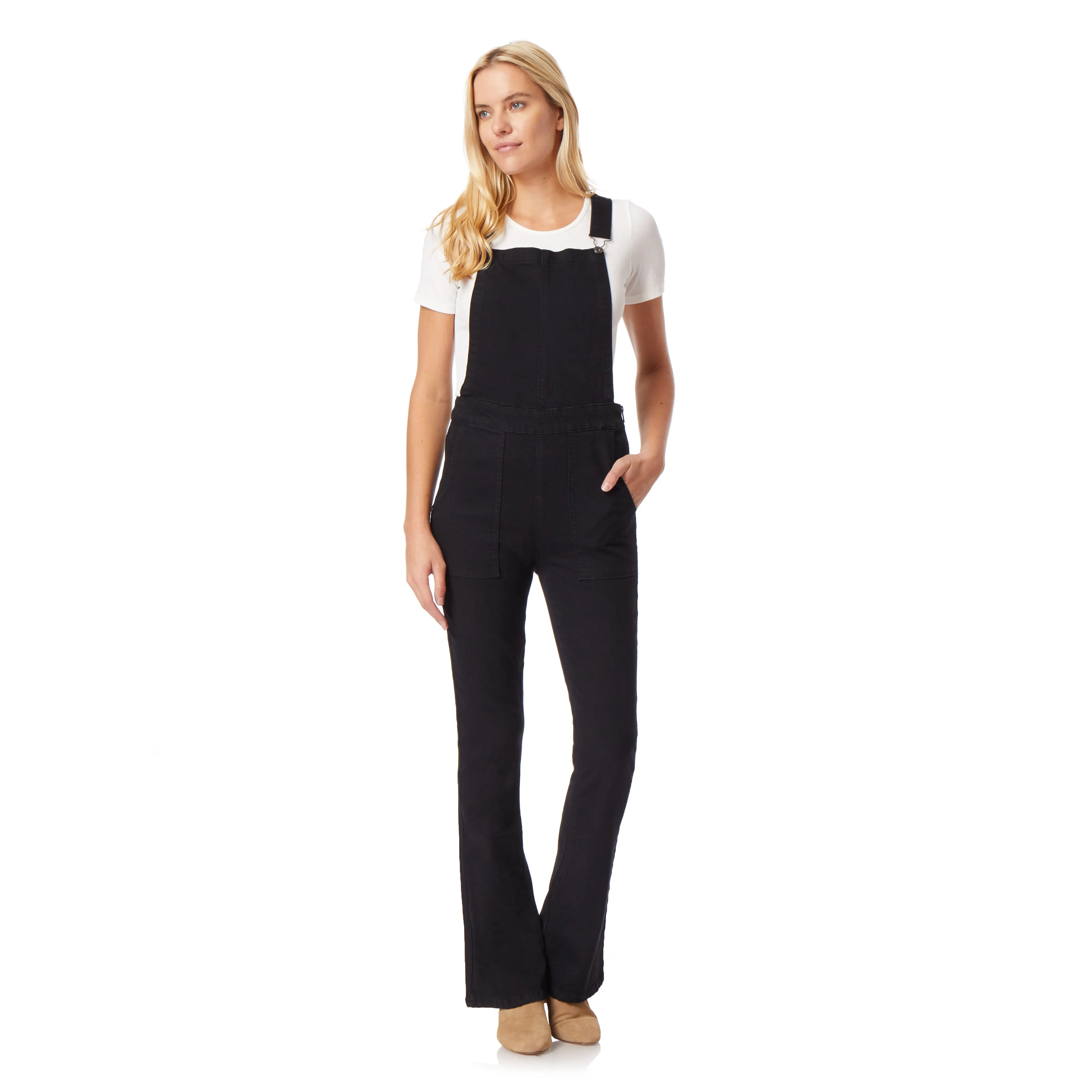 High Rise Flare Overalls