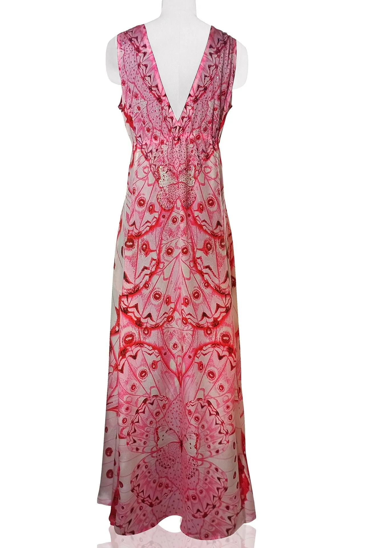High Slit Long Maxi Dress in Fuchsia