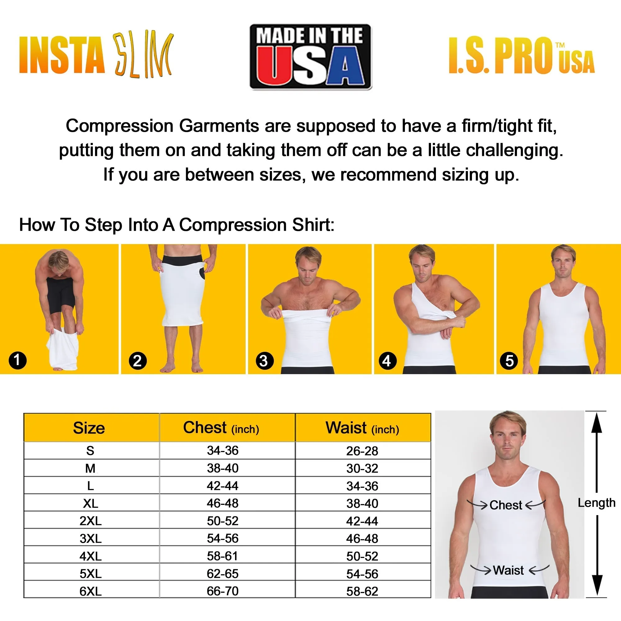 Insta Slim Big & Tall Compression Muscle Tank MS0001BT by InstantFigure - InstaSlim - InstantRecoveryMD