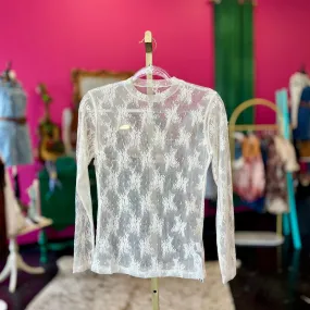 Ivory Lace Shear Top