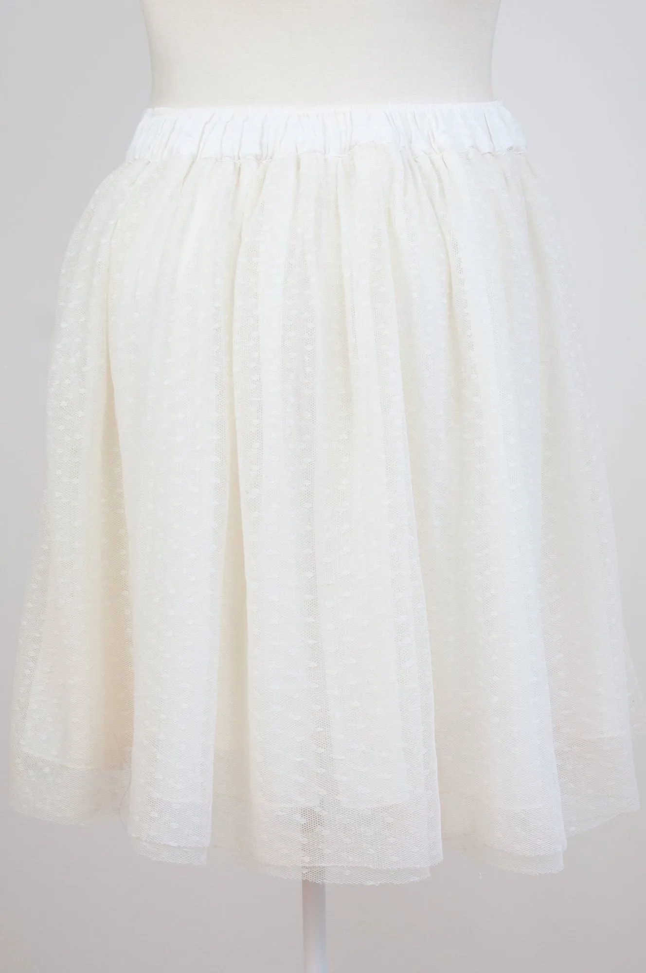 Ivory petticoat short veil skirt