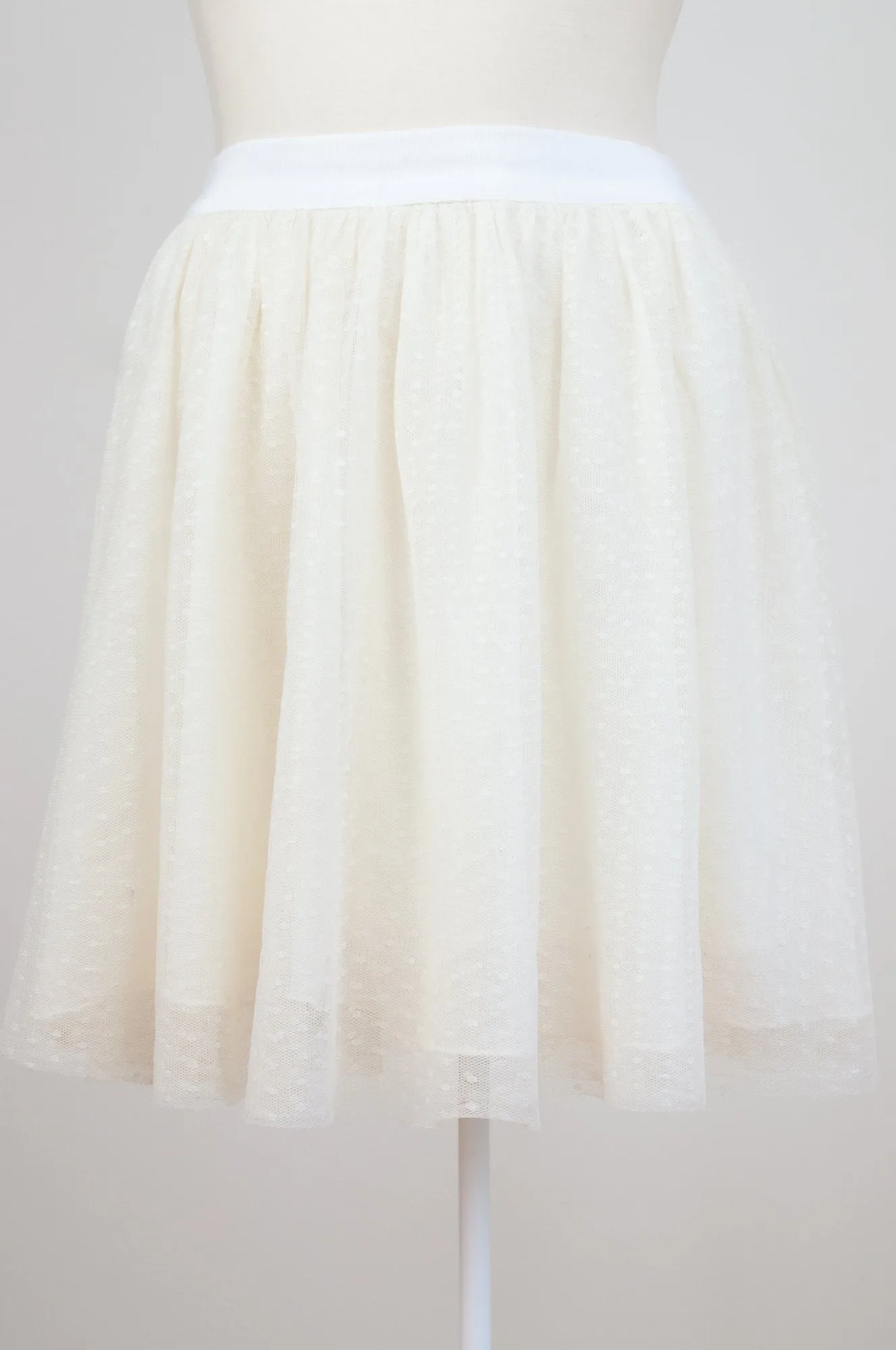 Ivory petticoat short veil skirt