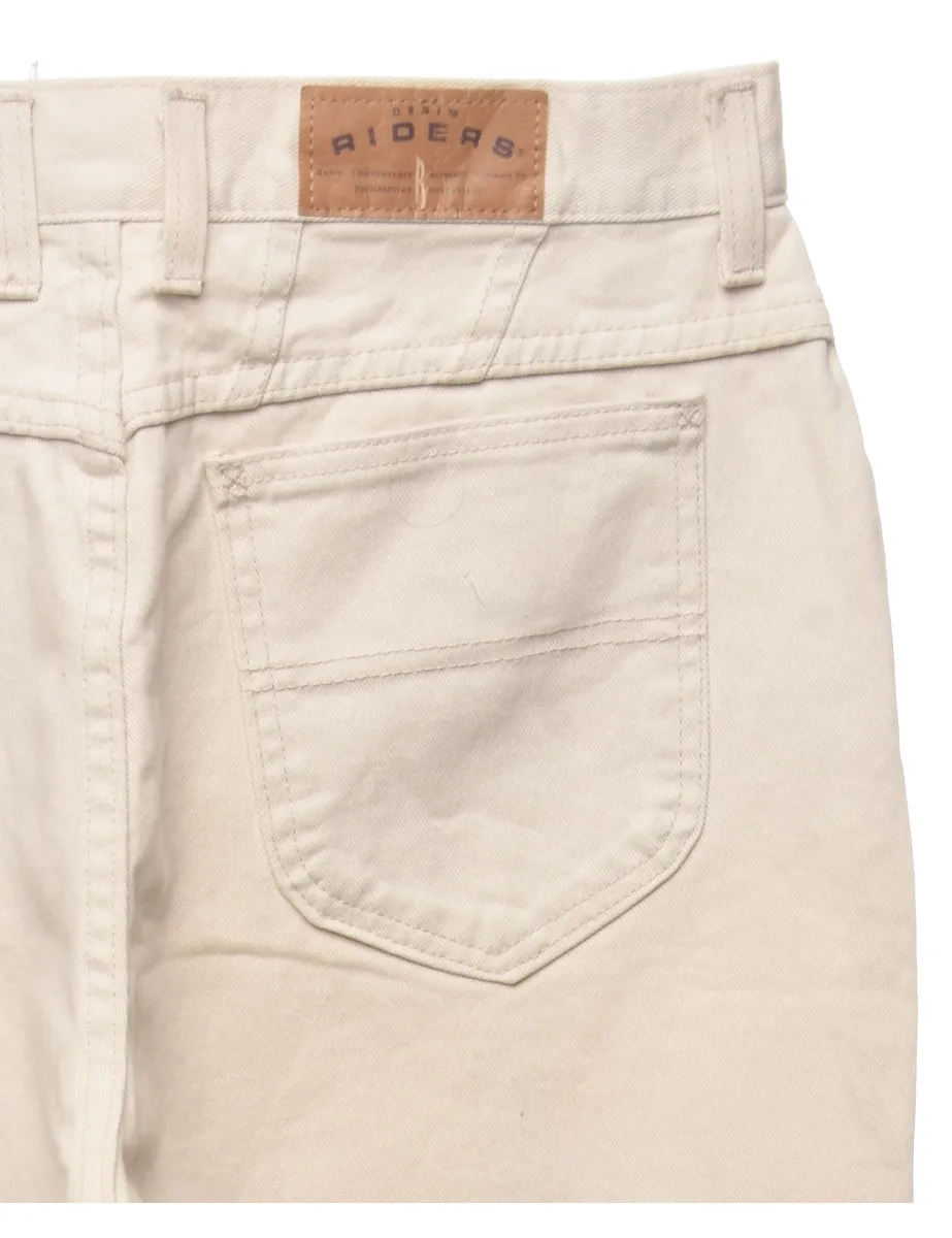 Ivory Tapered Jeans - W32 L32