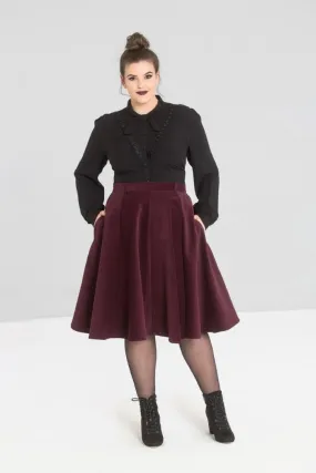 Jefferson Wine Corduroy Skirt