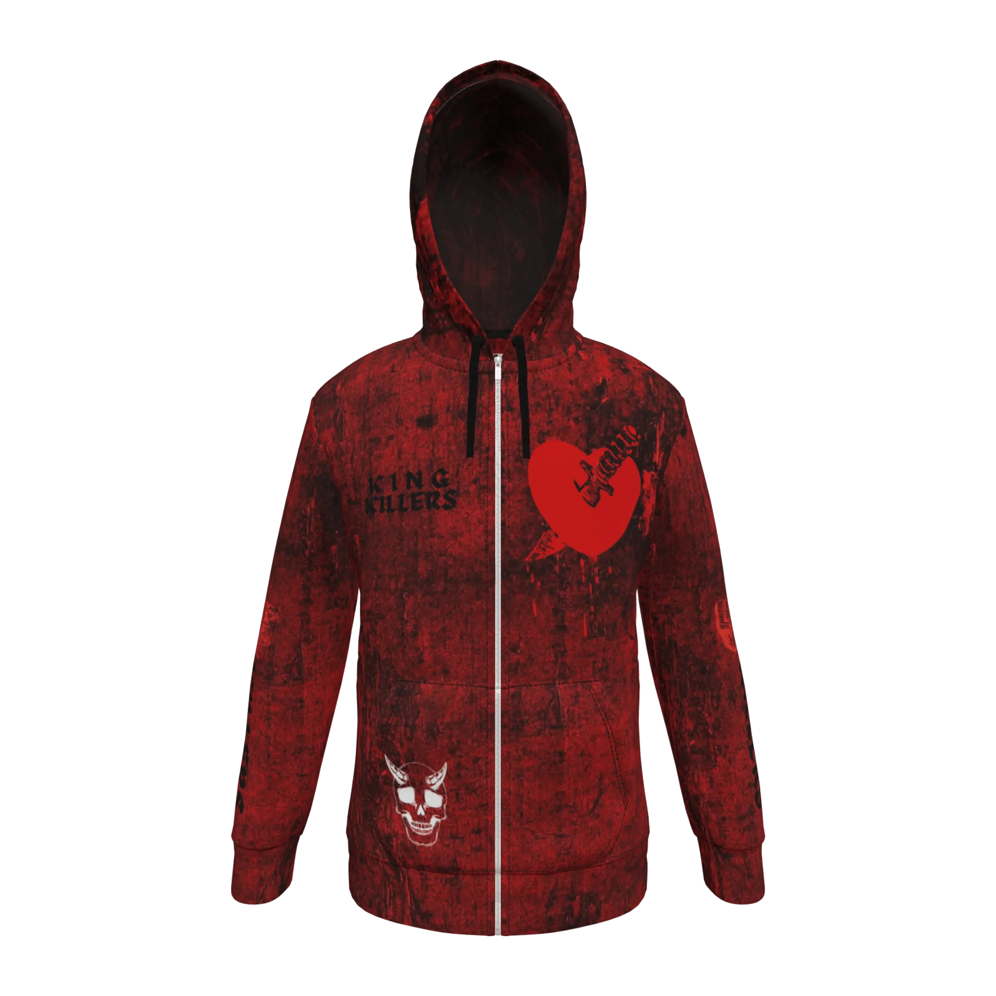 KingKillers Red Grunge Hoodie