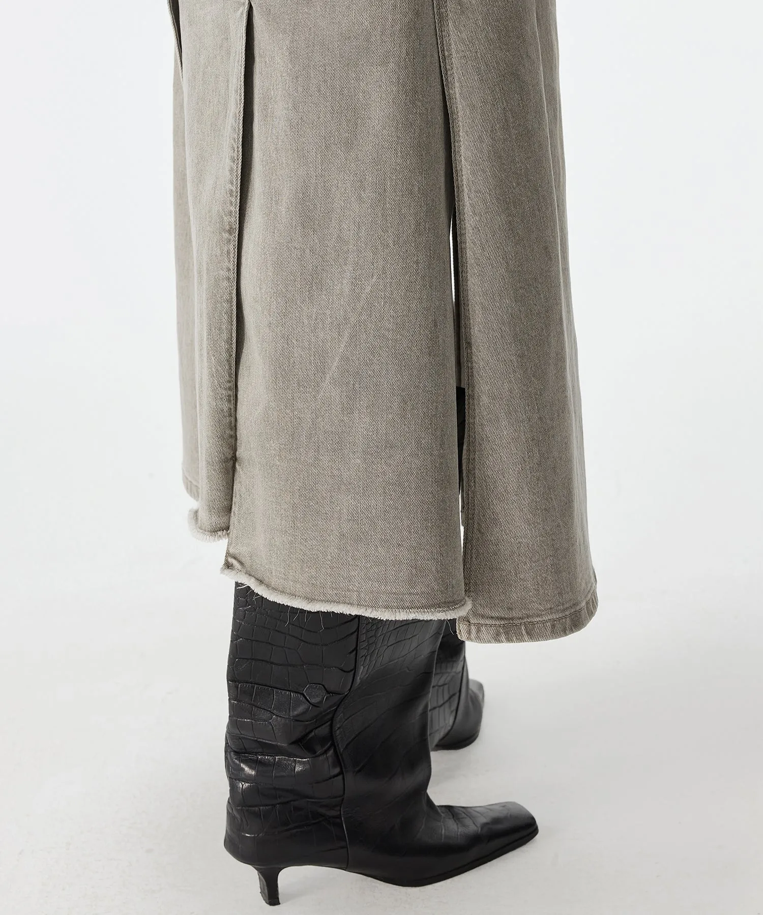 Layered Remake Denim Skirt