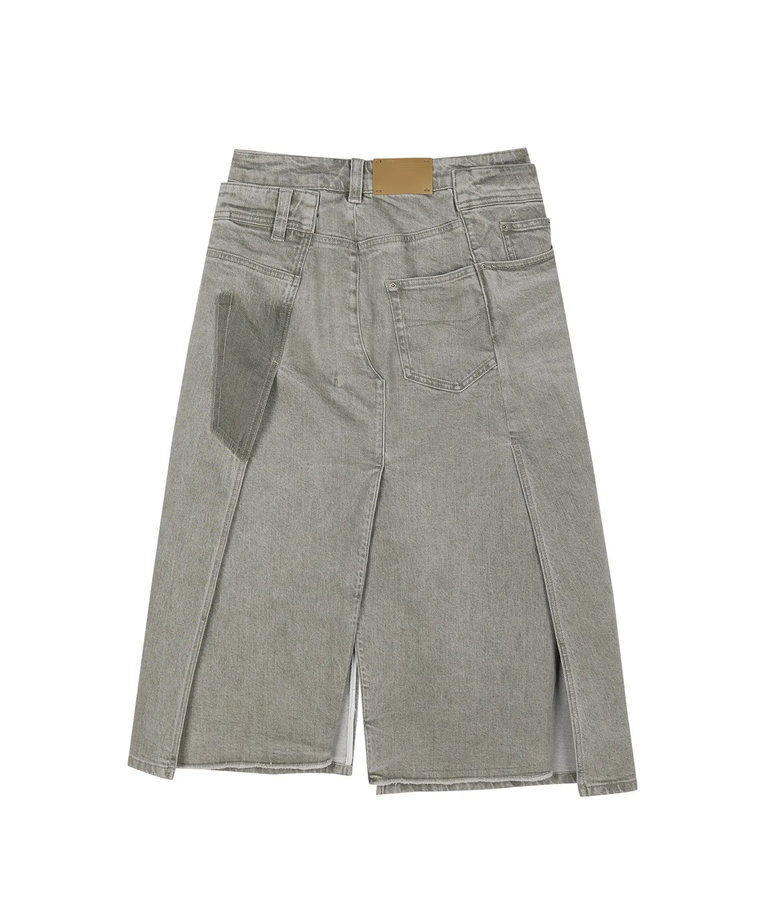 Layered Remake Denim Skirt