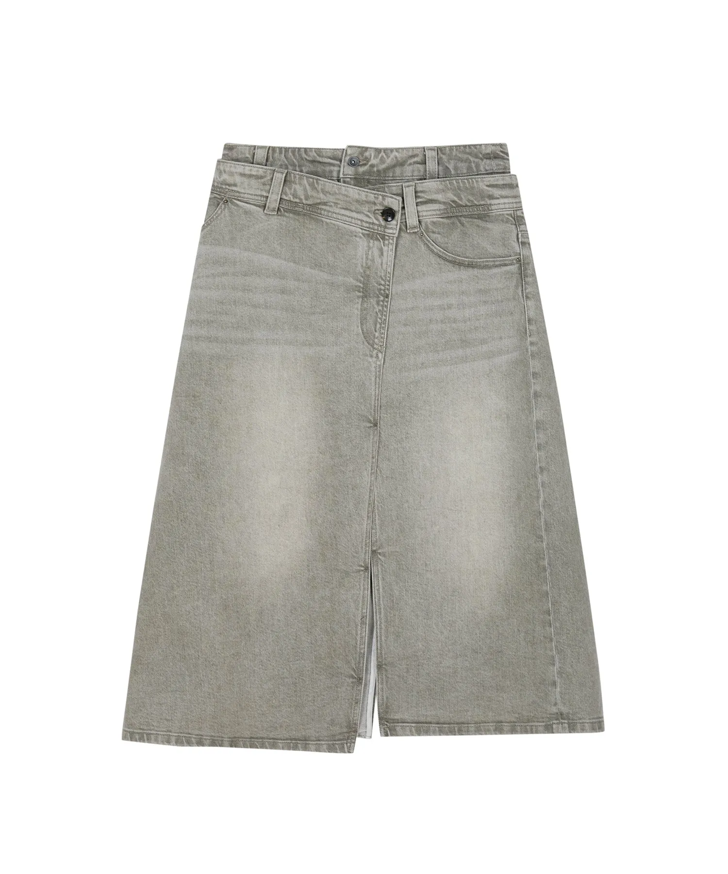 Layered Remake Denim Skirt