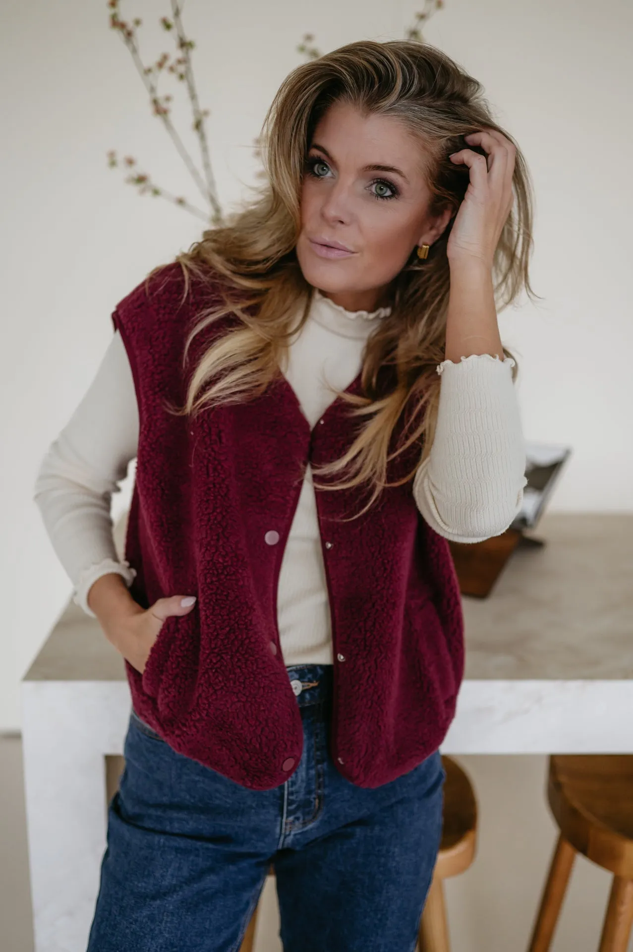 Ledra gilet I Bordeaux