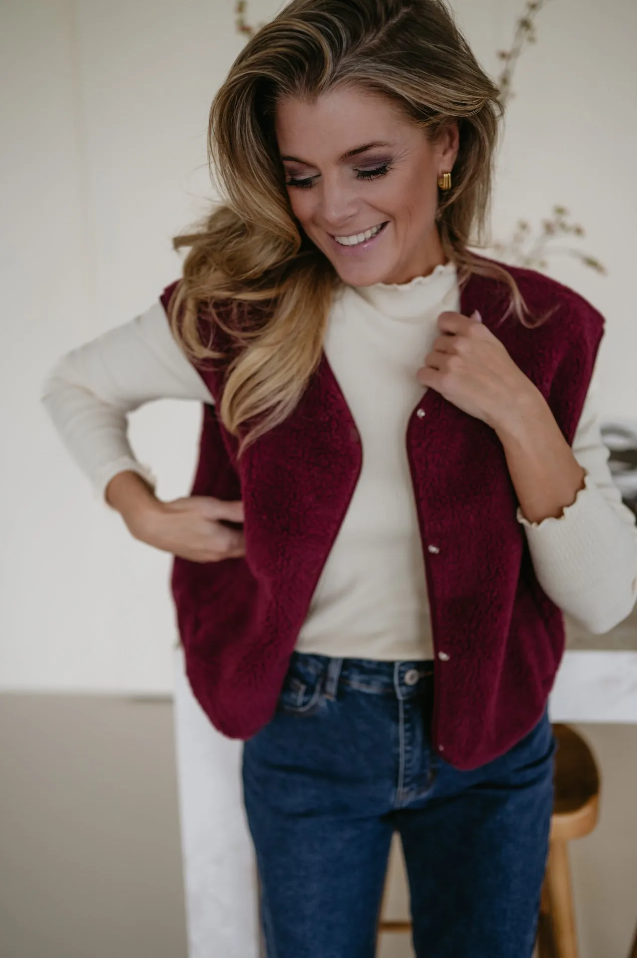 Ledra gilet I Bordeaux