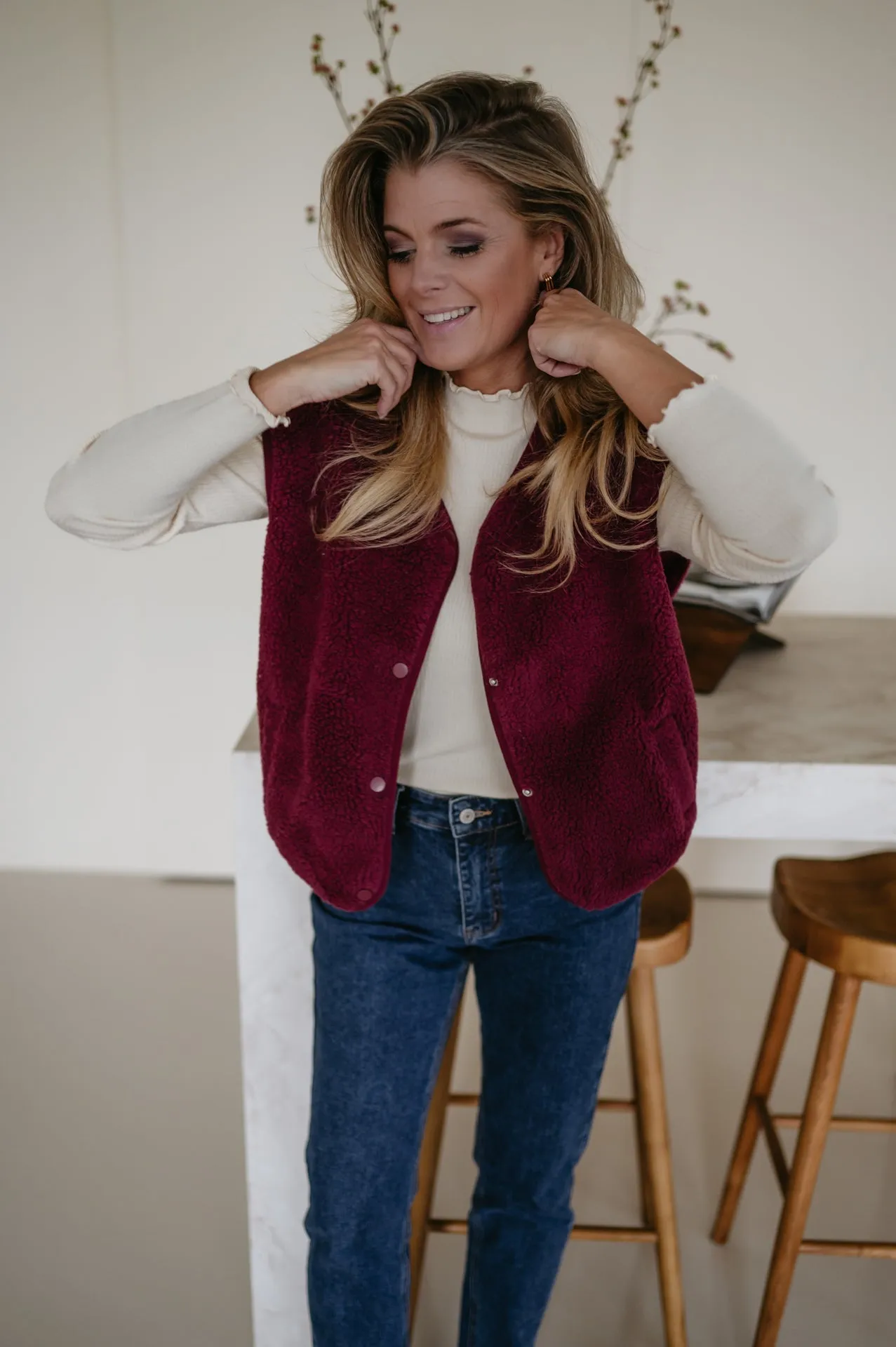 Ledra gilet I Bordeaux