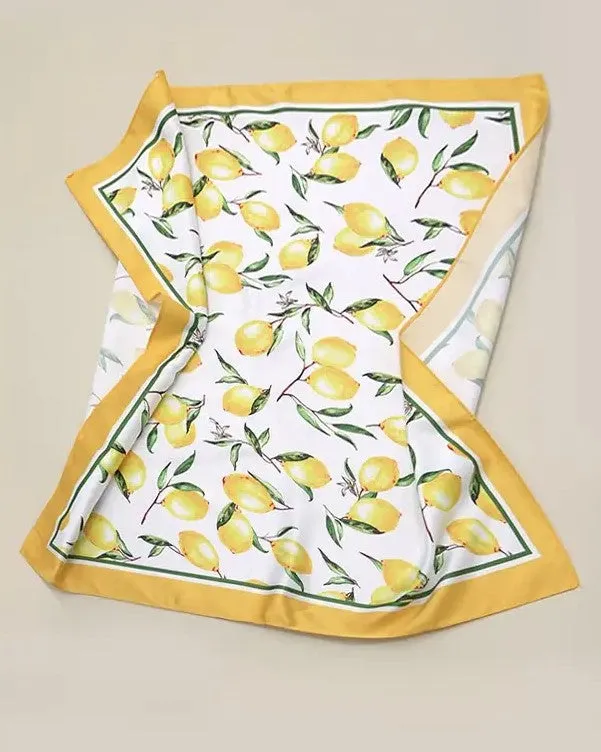 Lemon Silk Scarf
