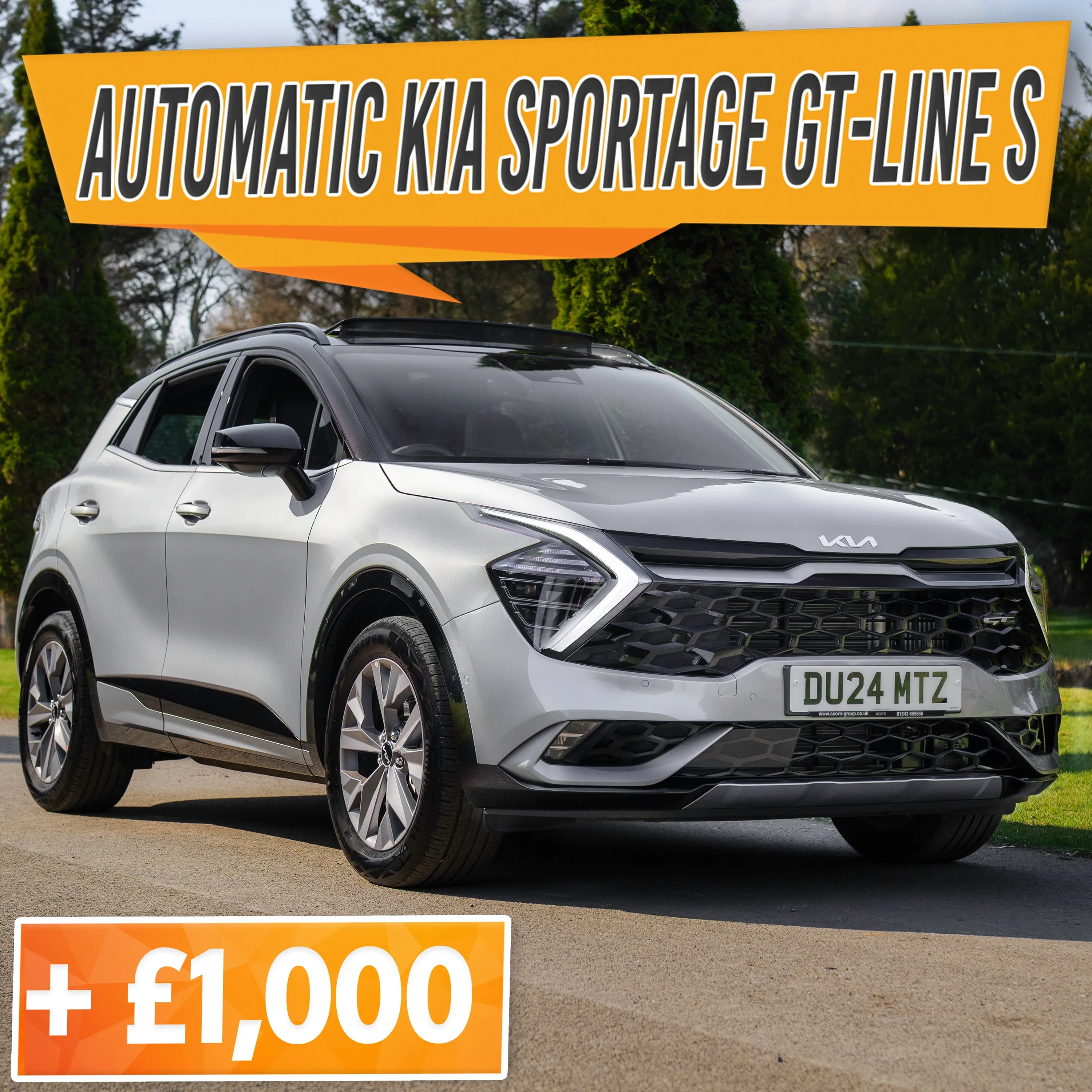Low Mileage 2024 Kia Sportage  GT-Line S Hybrid   £1000