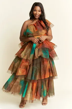 MAXI RUFFLE SKIRT AND TOP SET