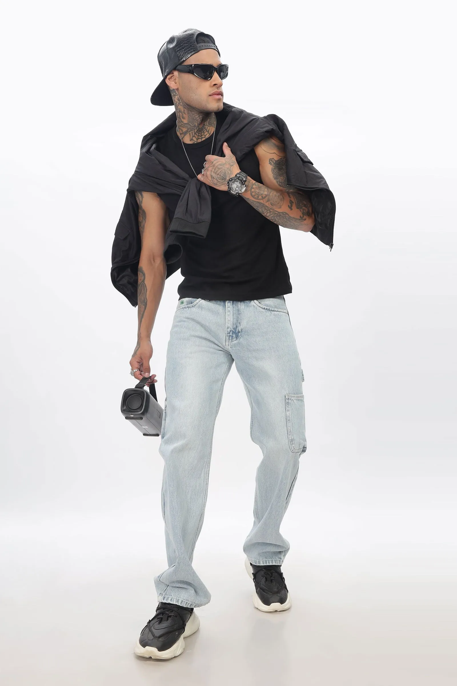 MEN'S CARPENTER JEANS-LIGHT BLUE WASH