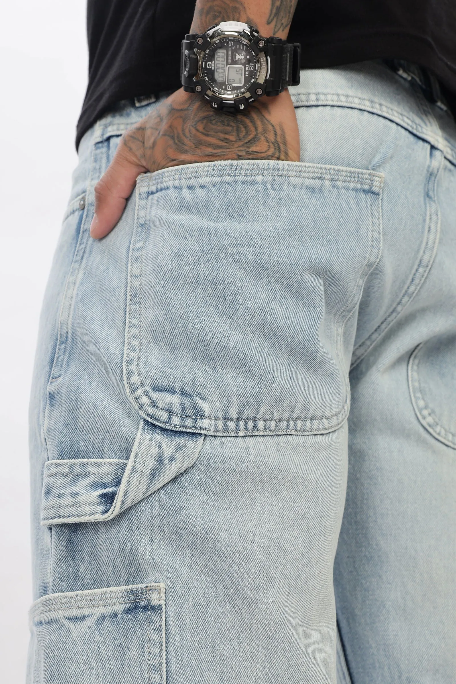 MEN'S CARPENTER JEANS-LIGHT BLUE WASH