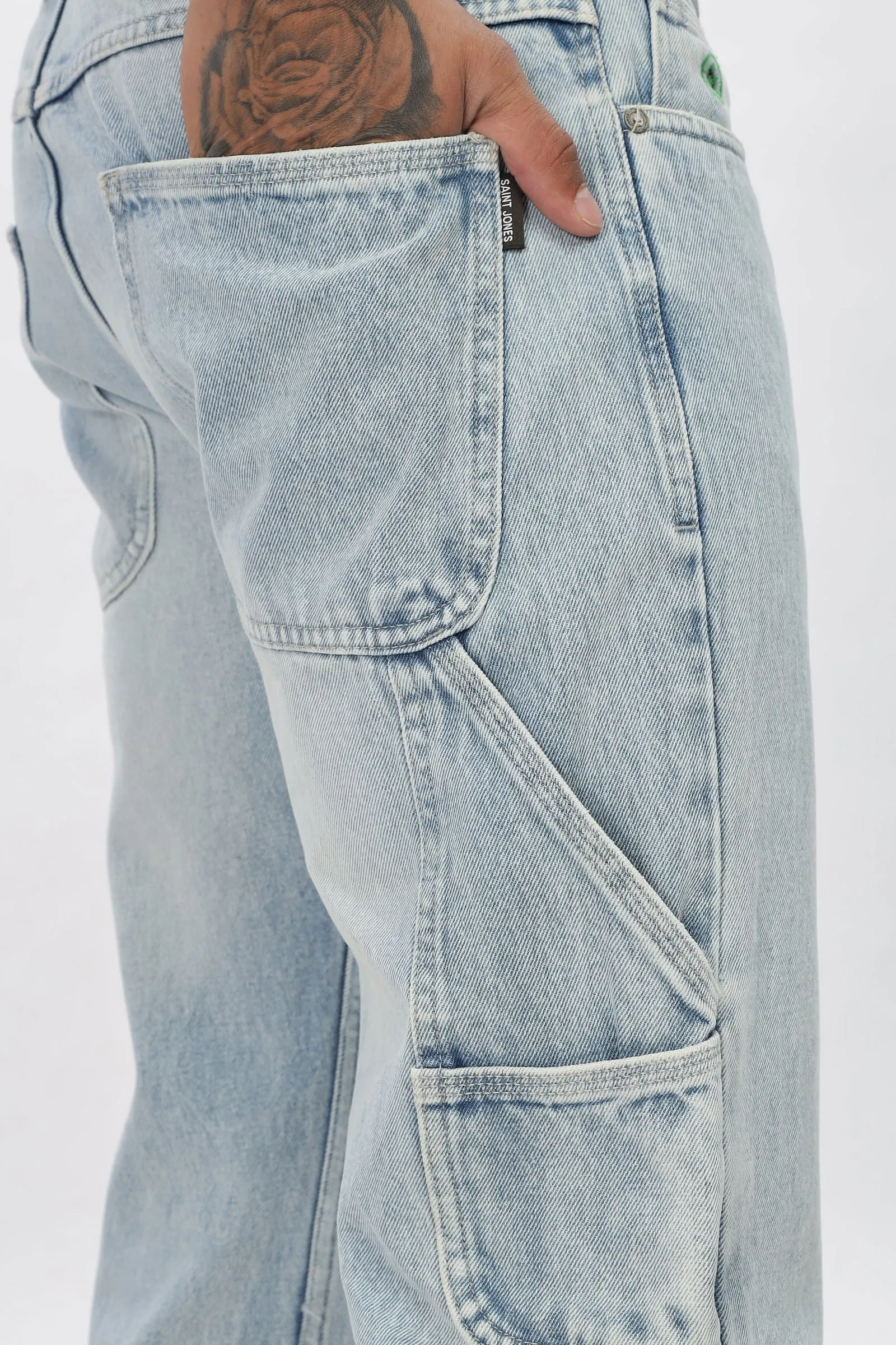 MEN'S CARPENTER JEANS-LIGHT BLUE WASH