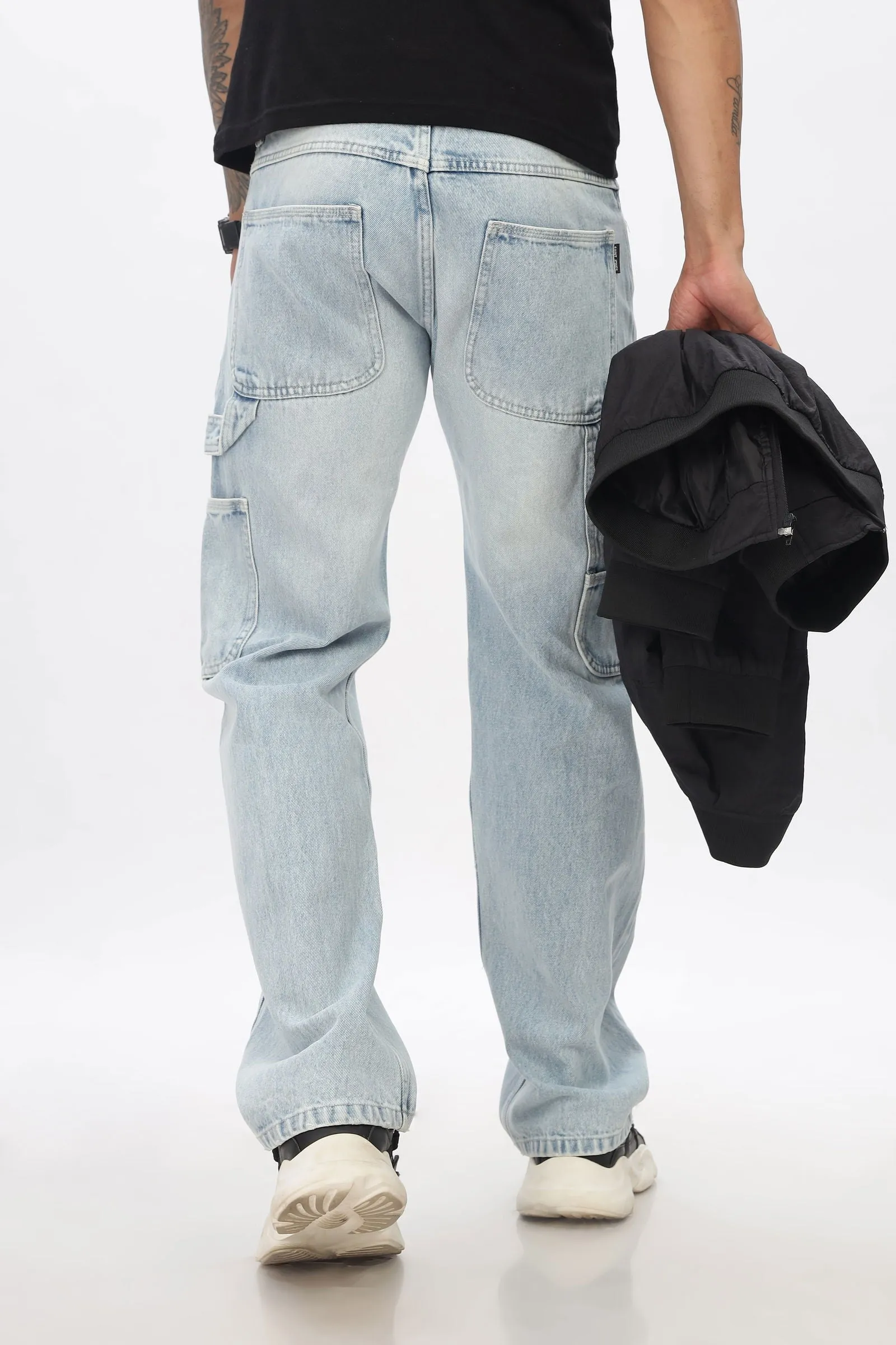 MEN'S CARPENTER JEANS-LIGHT BLUE WASH