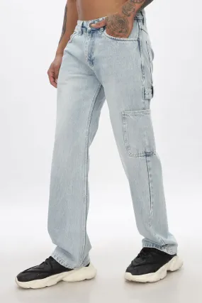MEN'S CARPENTER JEANS-LIGHT BLUE WASH