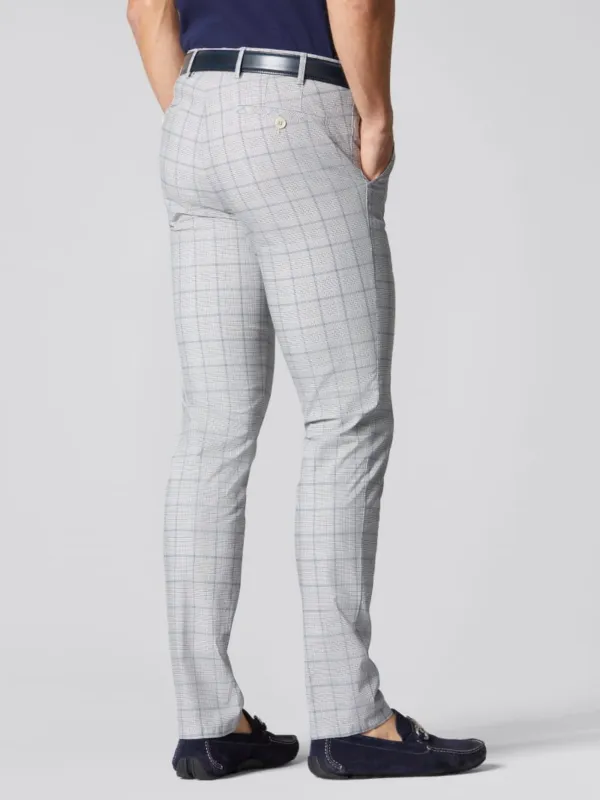 MEYER BONN GREY CHECK CHINO