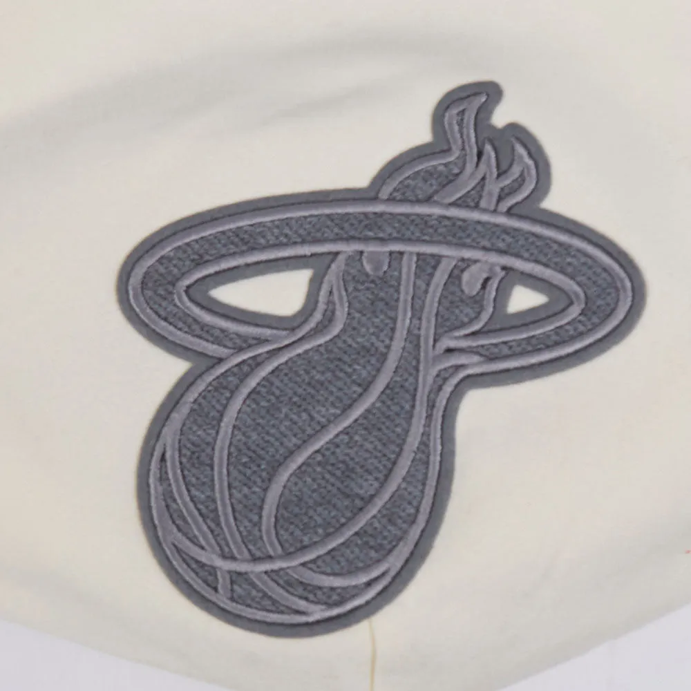 NBA MIAMI HEAT REVERSE FRENCH TERRY MEN'S CB FLC PO HOODIE (BLACK/GRAY/EGGSHELL)