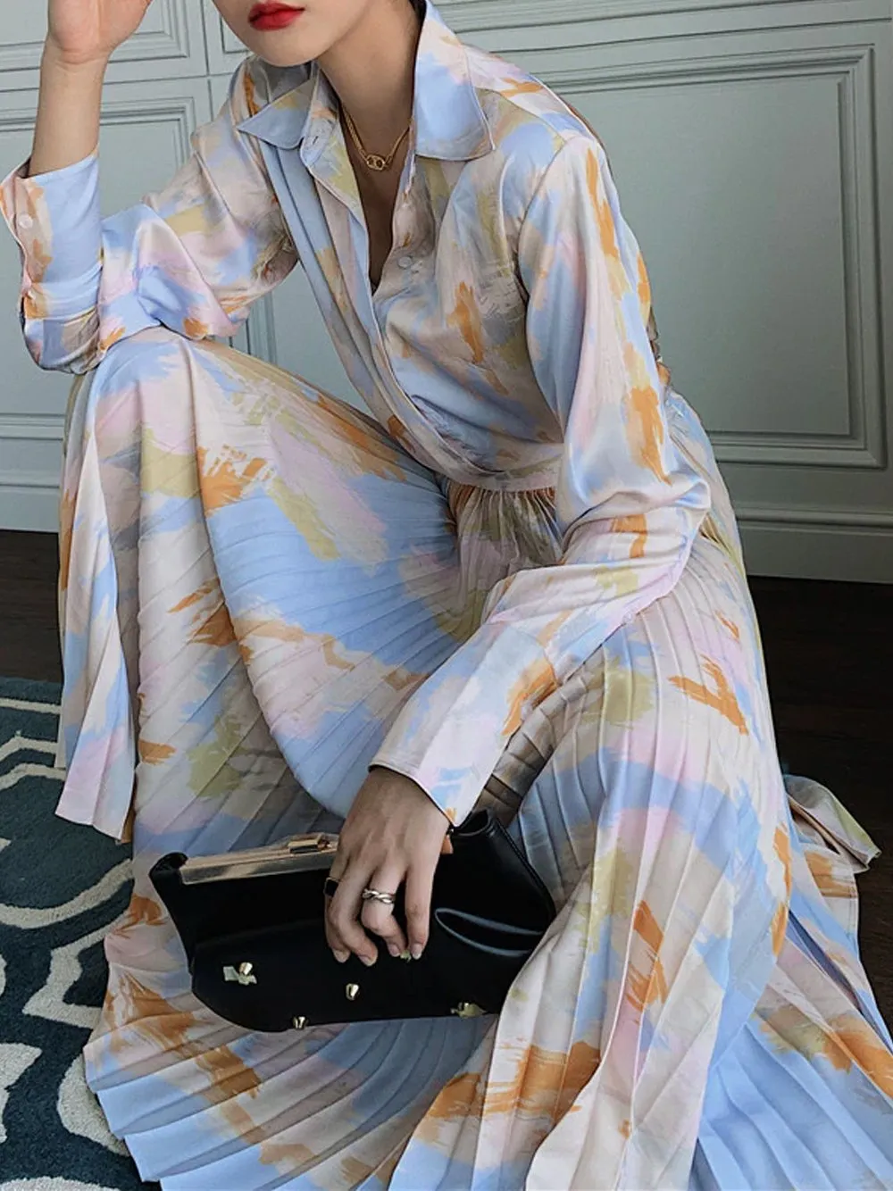 NETAYA Tie Dye Blouse & Skirt