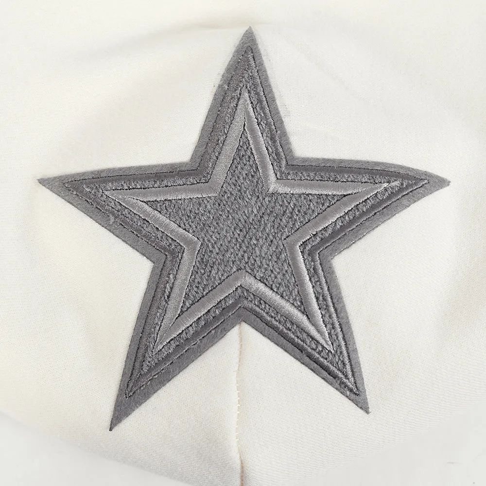 NFL DALLAS COWBOYS REVERSE FRENCH TERRY MEN'S CB FLC PO HOODIE (BLACK/GRAY/EGGSHELL)