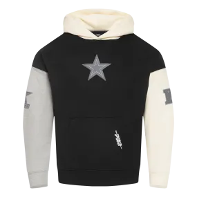 NFL DALLAS COWBOYS REVERSE FRENCH TERRY MEN'S CB FLC PO HOODIE (BLACK/GRAY/EGGSHELL)