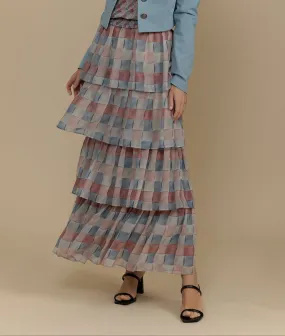Noe Layered Plaid Skirt