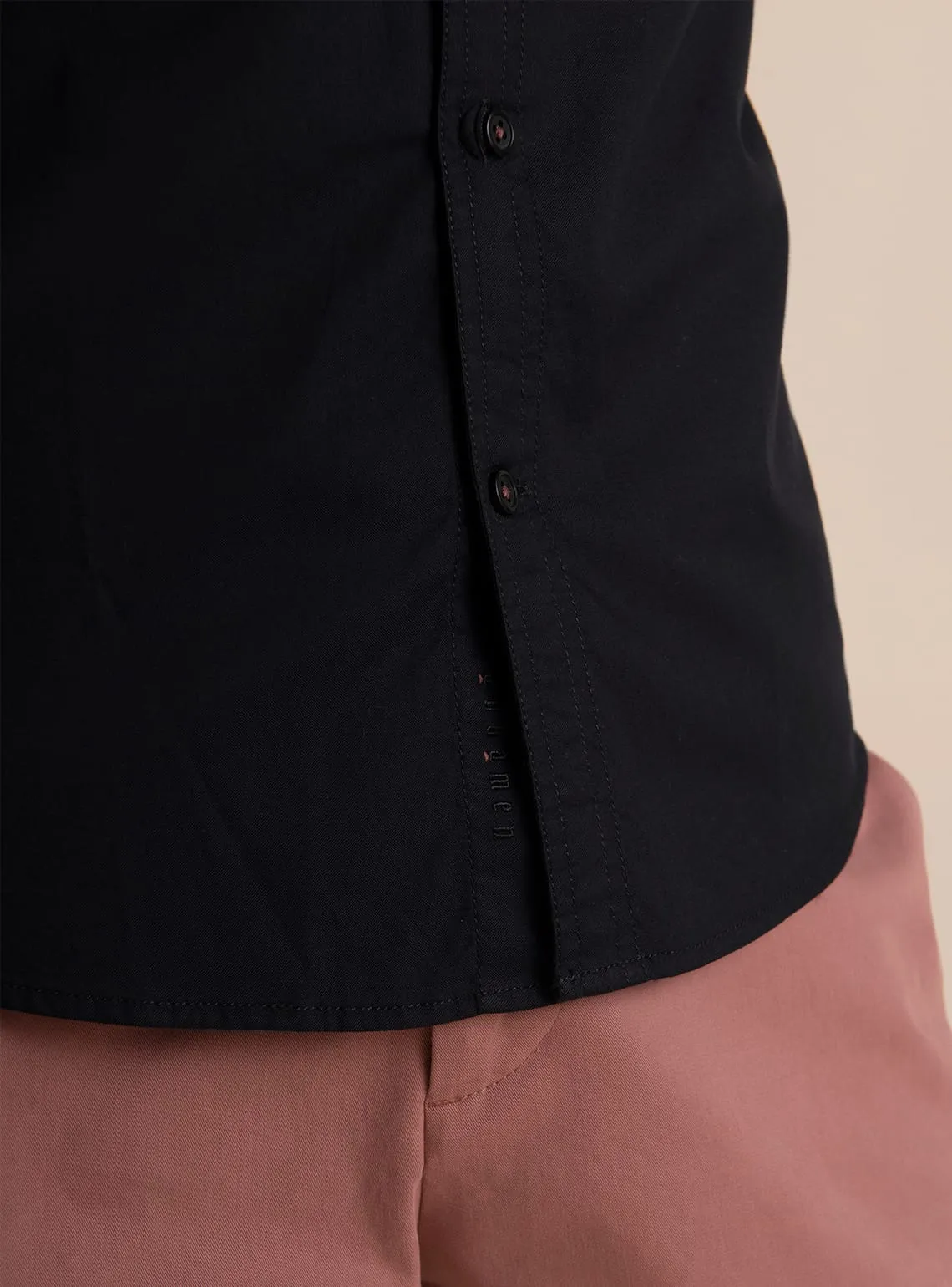 Onyx Oxford Half Shirt