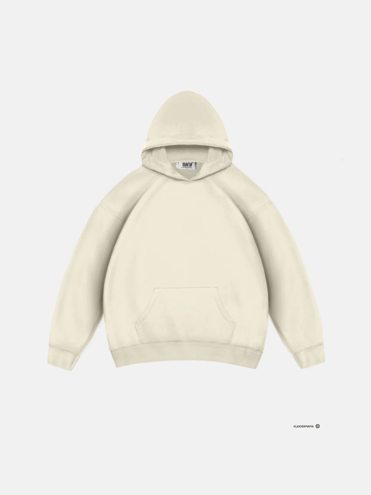 Oversize Basic Hoodie - Antique White