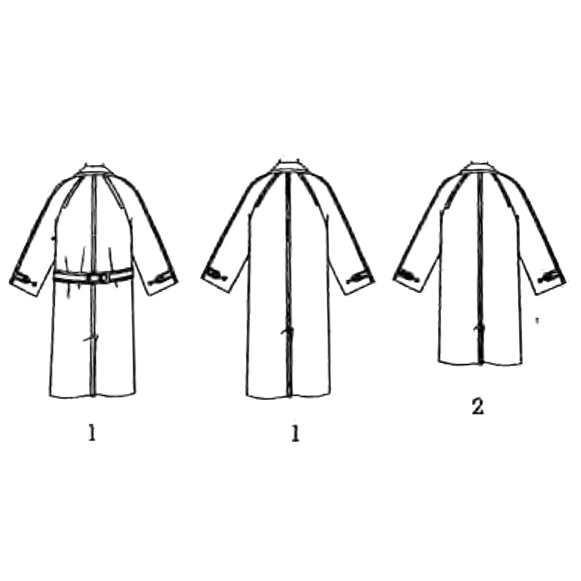 PDF - Vintage 1960s Sewing Pattern, Men's Mod Coat Overcoat - Multi-sizes - Instantly Print at Home