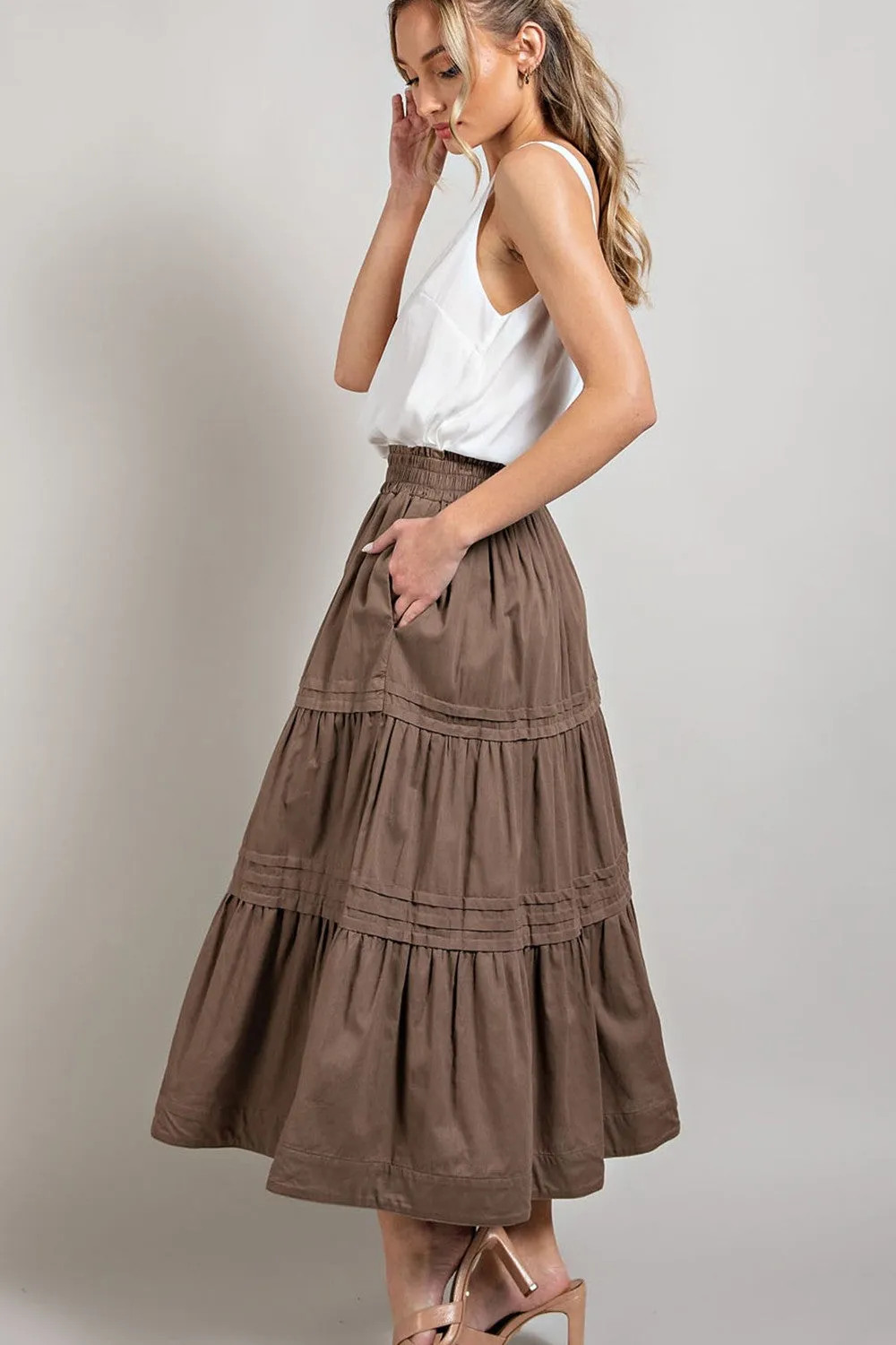Raise Your Game Tiered Maxi Skirt