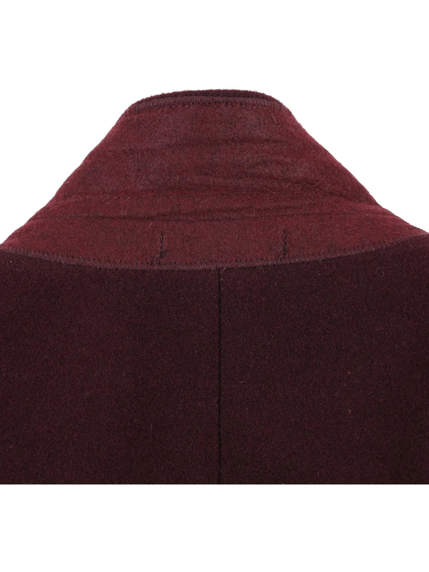 Raphael Wool Blend Breasted Burgundy Top Coat