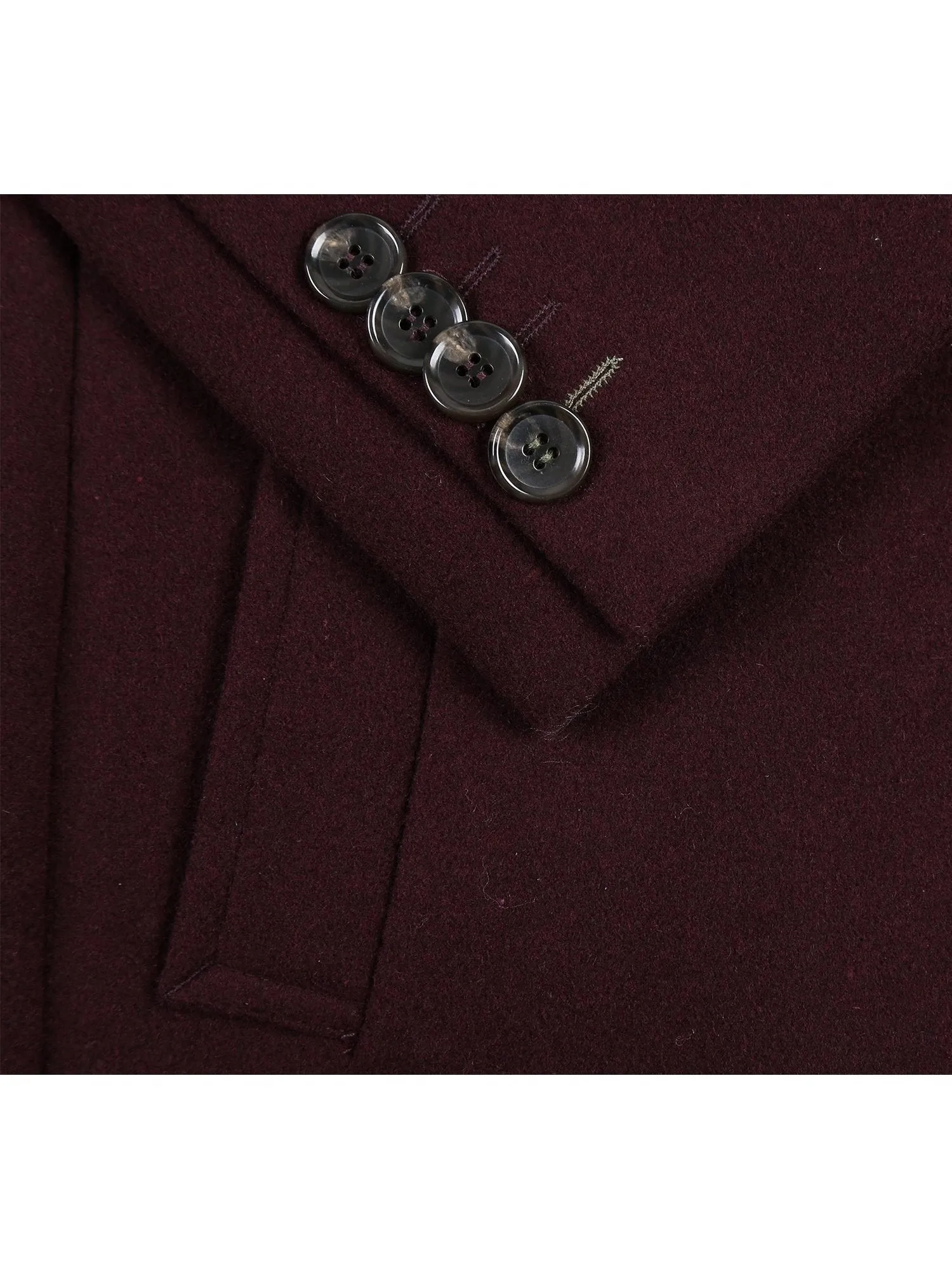 Raphael Wool Blend Breasted Burgundy Top Coat