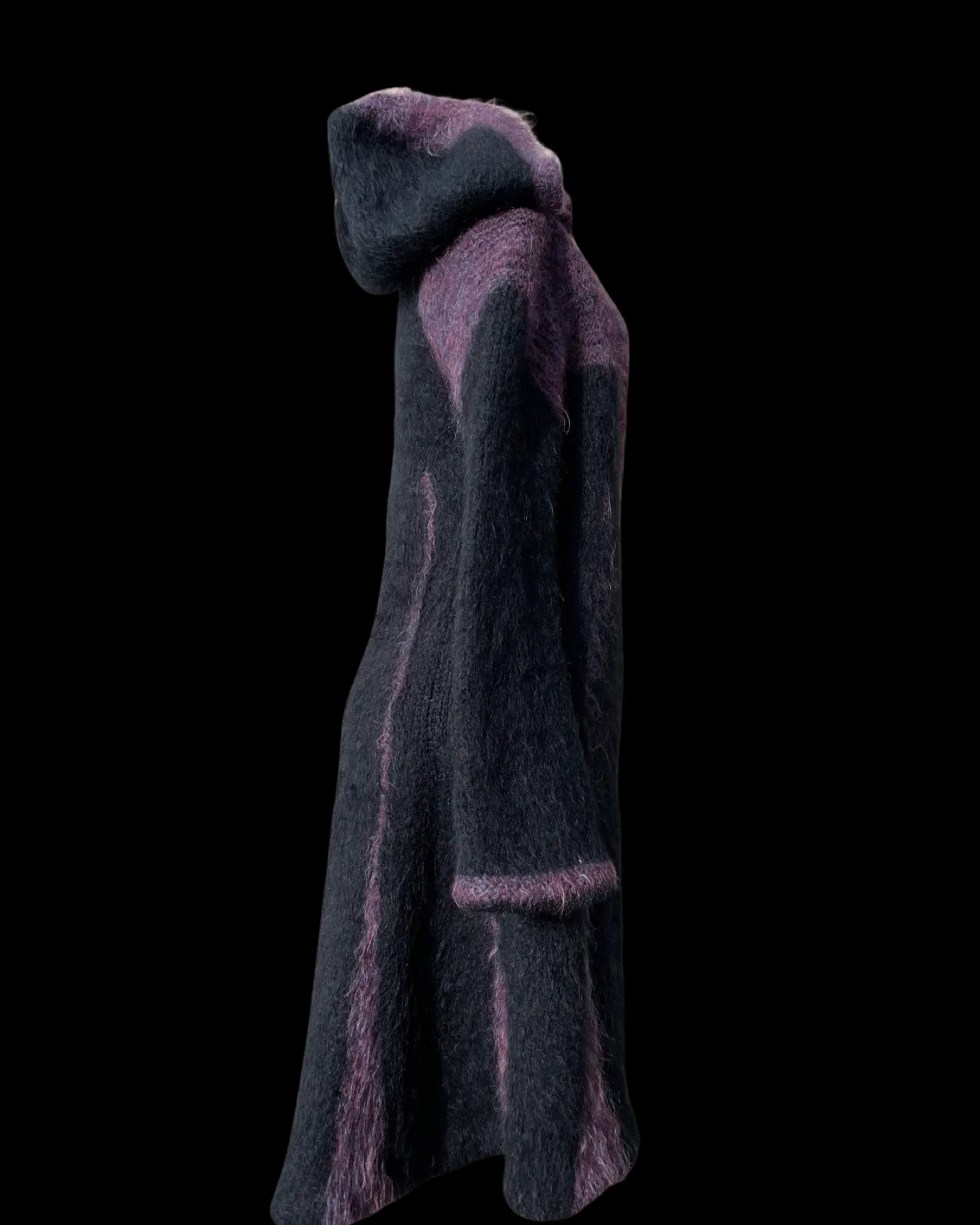 Rare 1930s/40s Hooded Knit Mohair Coat