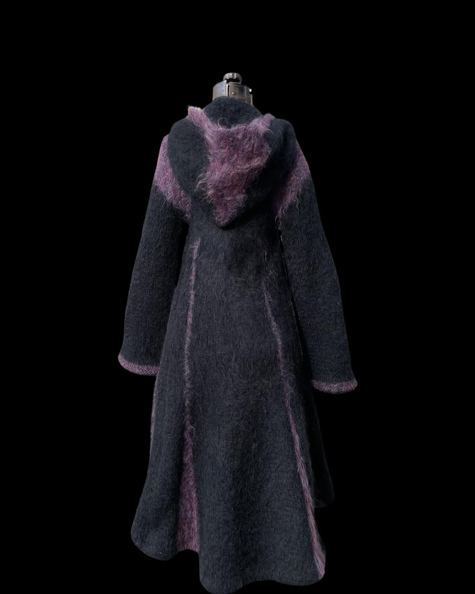Rare 1930s/40s Hooded Knit Mohair Coat