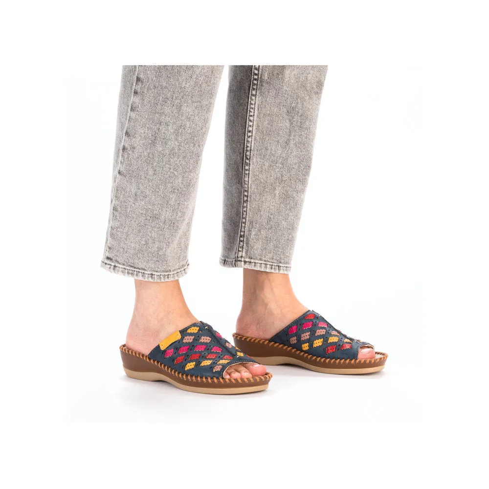 Rieker Ladies Woven Backless Sandal