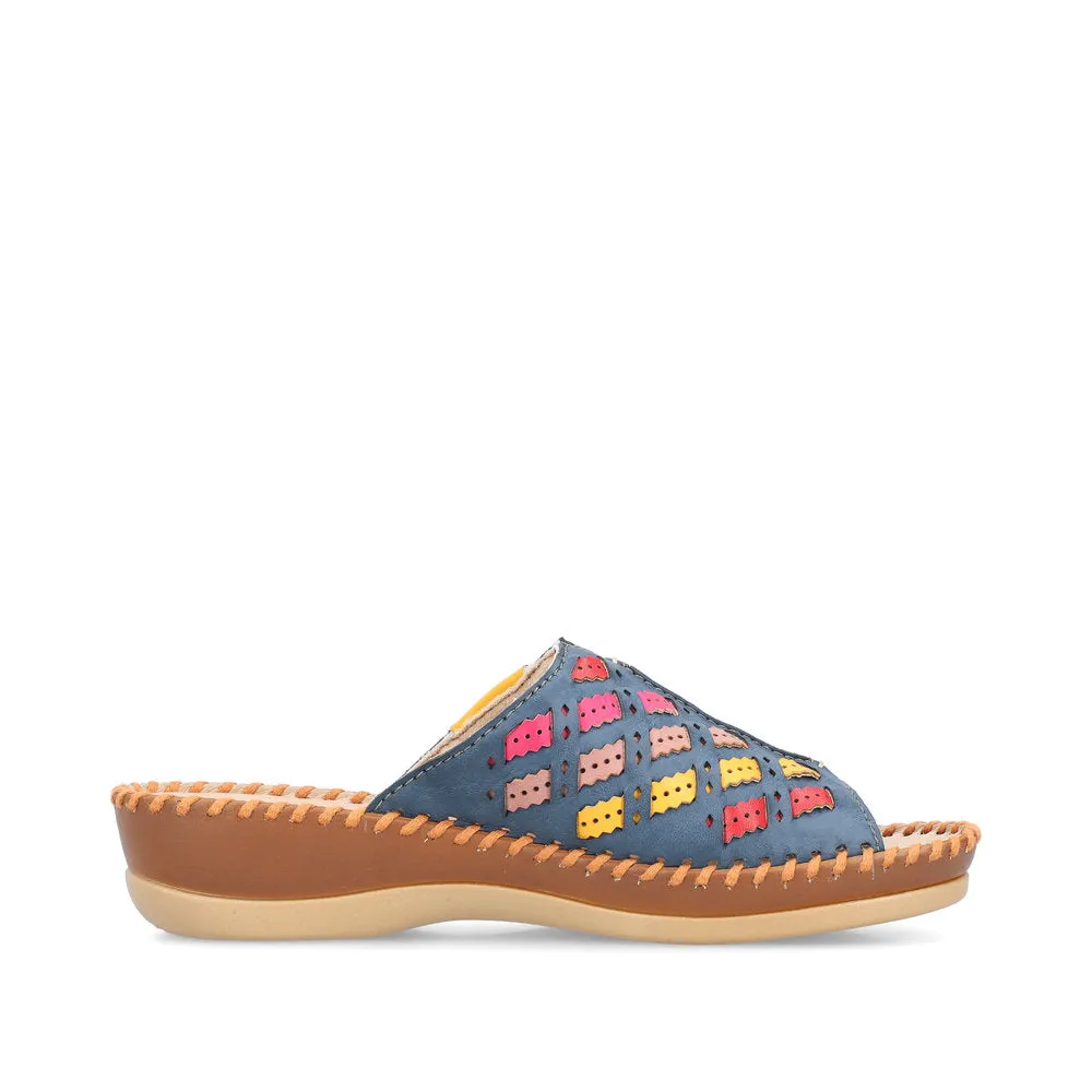Rieker Ladies Woven Backless Sandal