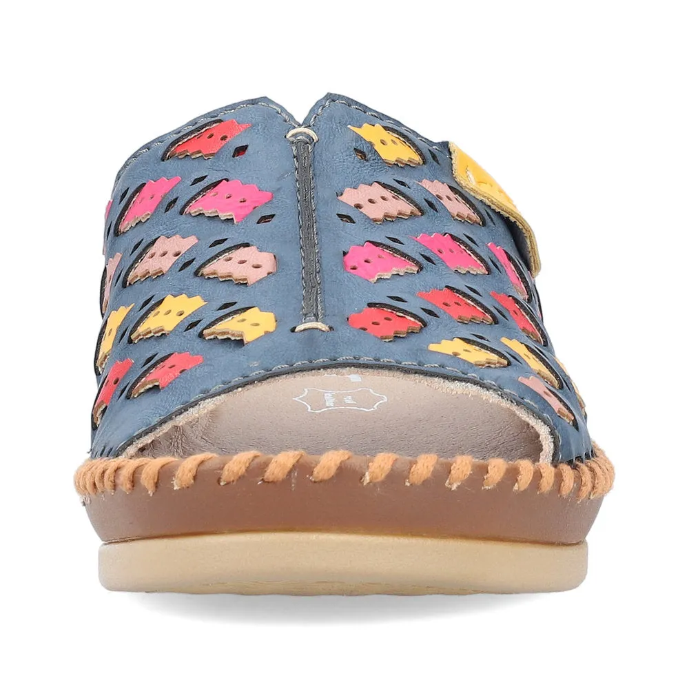 Rieker Ladies Woven Backless Sandal