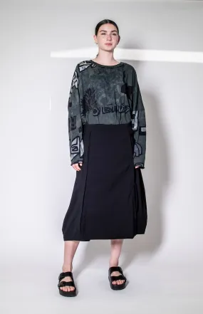 Rundholz Black Label Mid length Skirt in black