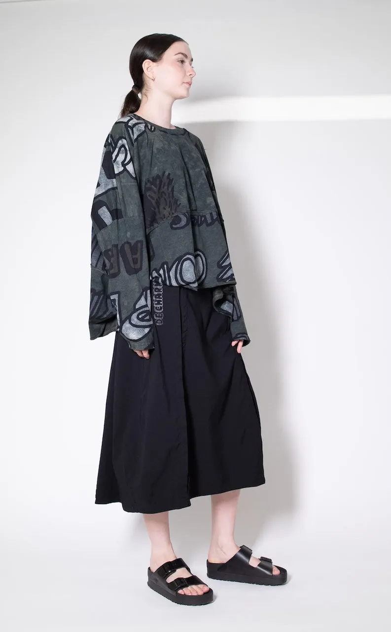 Rundholz Black Label Mid length Skirt in black